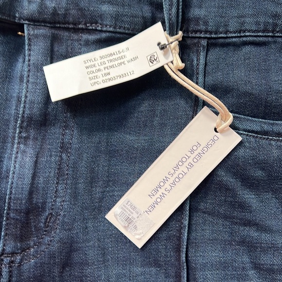 Code Bleu Plus Size Long Wide Leg Stretch Denim Jeans - Picture 10 of 10